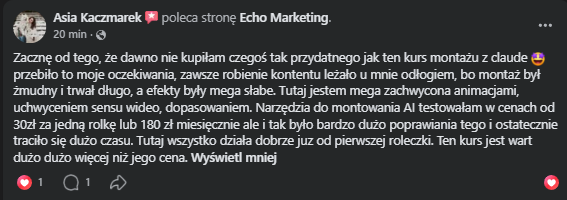 Opinia Asi Kaczmarek: kurs przebił oczekiwania, wart dużo więcej niż jego cena