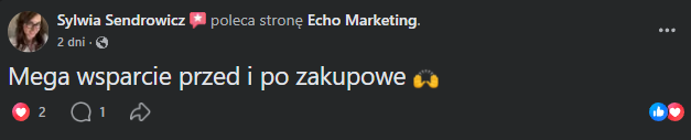 Opinia Sylwii Sendrowicz o wsparciu przed zakupem i po zakupie